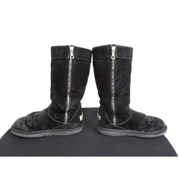 UGG Australia 5132 Cargo III Black Suede Sheepskin Lined Tall Boot Women Sz 6 - Picture 6 of 12